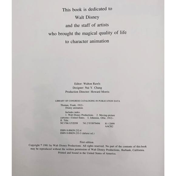 Disney Animation: The Illusion of Life Thomas Johnston Limited Signed w/ Film - Picture 4 of 16